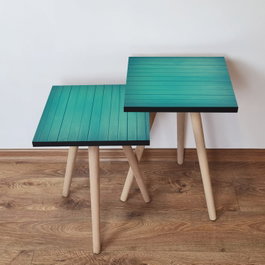 Hanah Home Mesas Nido de 2 Piezas - Turquesa